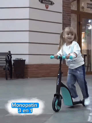 Exclusiva Patineta 3 en 1 Triciclo Bicicleta y Monopatín